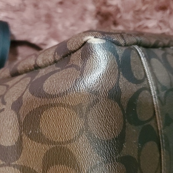 COACH Diaper Bag Brown Signature Baby Tote - Picture 8 of 16